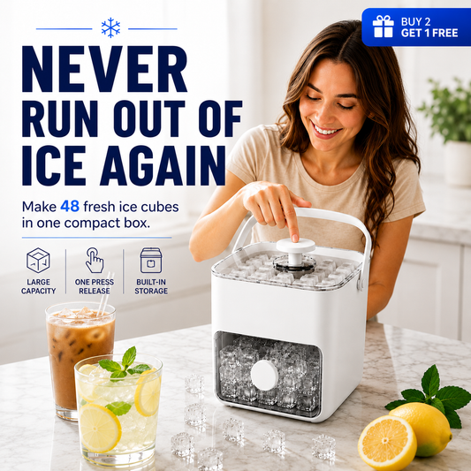 Make 48 Fresh Ice Cubes At Once — Release Them Instantly With One Simple Press
