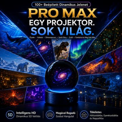 🌎ZBFBKSB® 2026 PRO MAX 5D intelligens világprojektor 🌎 Több mint 100 magával ragadó világ létrehozása Bluetooth vezérléssel és hangeffektekkel