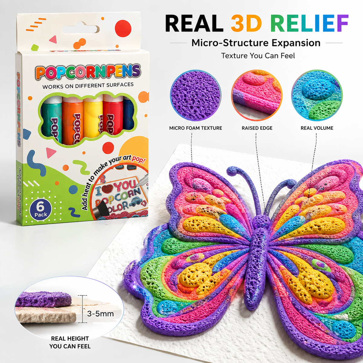 🔥 𝓨𝓬𝓬𝓼𝓲𝓒𝓪𝓷® 3D Relief Art Pen – Turn Flat Drawings Into Touchable 3D Art