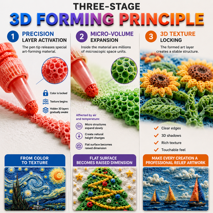🔥 𝓨𝓬𝓬𝓼𝓲𝓒𝓪𝓷® 3D Relief Art Pen – Turn Flat Drawings Into Touchable 3D Art